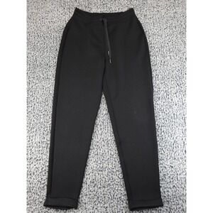Spanx AirEssentials Tapered Pant Womens Large Black High Rise Joggers Cuffed Hem